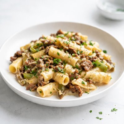 Image of Not Quite Philly Cheesesteak Skillet Pasta