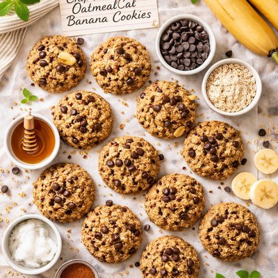 Image of Not So Guilty Chocolate Chip Oatmeal Banana Cookies