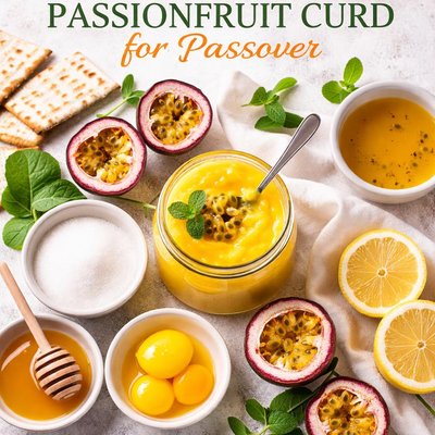 Image of Not So Sweet Passionfruit Curd for Passover