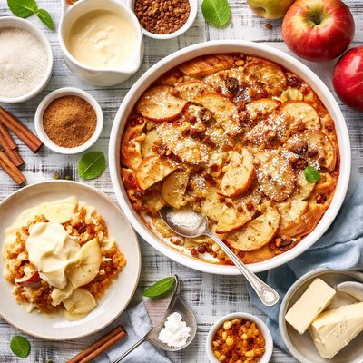 Image of Nottingham Pudding Apple and Custard British