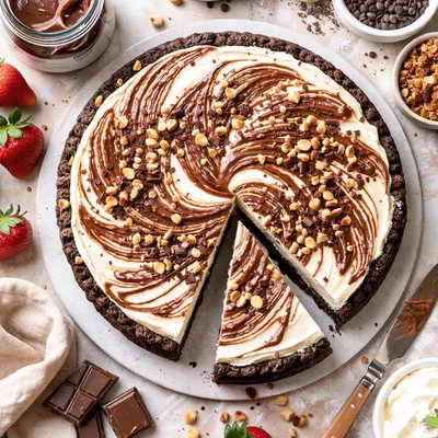 Image of Nutella Black White Cheesecake