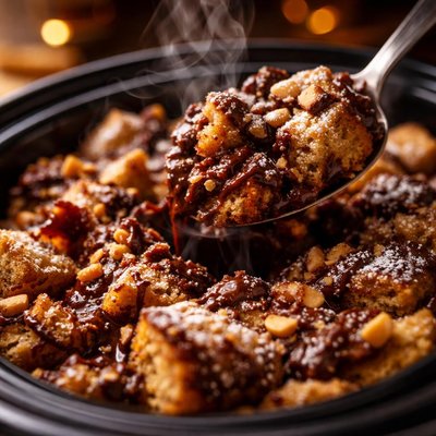 Image of Nutella Bread Pudding Slow Cooker
