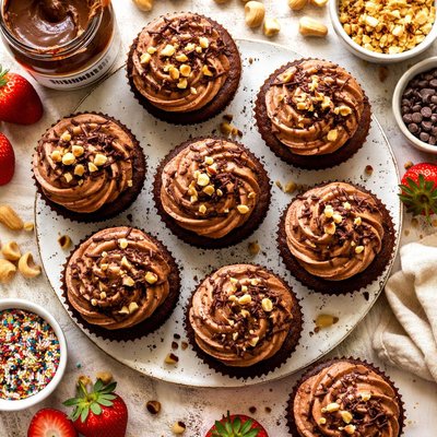 Image of Nutella Fudge Cupcakes