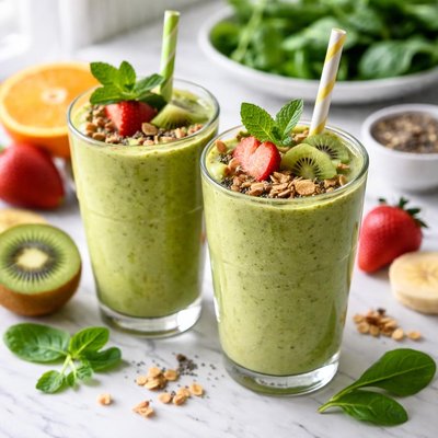 Image of Nutritious Fruit Vegetable Smoothie