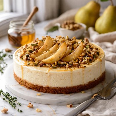 Image of Nuts and Pears Cheesecake