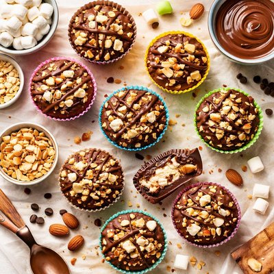 Image of Nutty Chocolate Marshmallow Cups