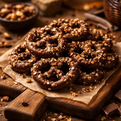 Image of Nutty Chocolate Pretzels