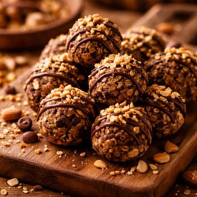 Image of Vegan Nutty Chocolate Protein Bites