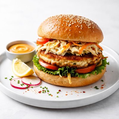 Image of Nutty for New England Naughty but Nice Crab Burger