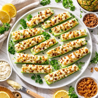 Image of Nutty Pineapple Nibbles Stuffed Celery