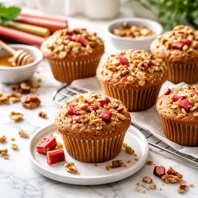 Image of Nutty Rhubarb Muffins
