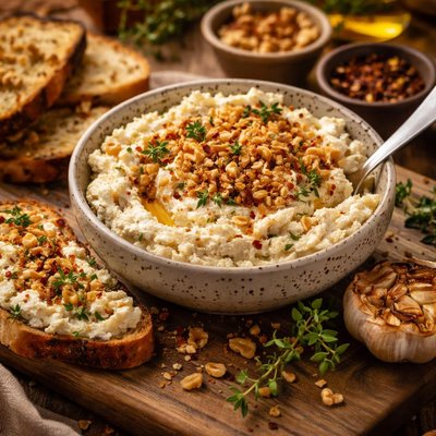 Image of Nutty Roasted Garlic Ricotta Spread