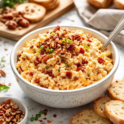 Image of Nutty Swiss Cheddar Pimento Cheese Spread