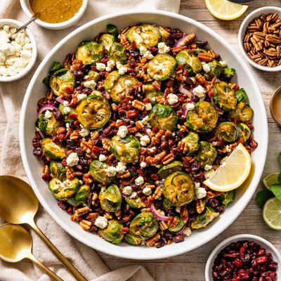 Image of Nutty Warm Brussels Sprouts Salad