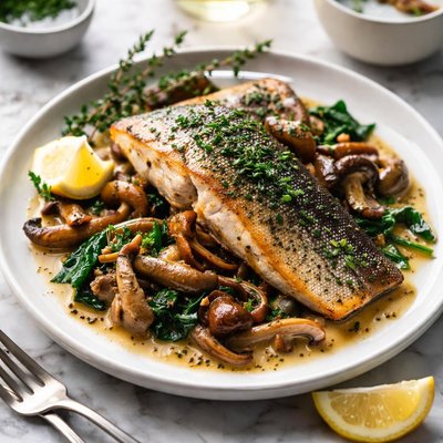 Image of Nw Trout with Mushrooms Zwtiii