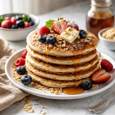 Image of Oat and Wheat Germ Pancakes