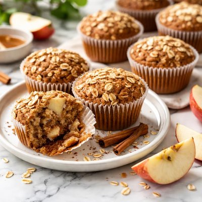 Image of Oat Bran Apple Cinnamon Muffins