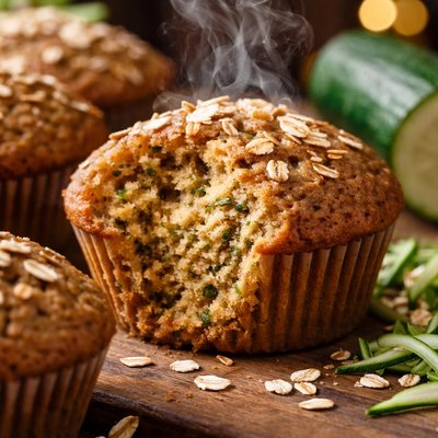 Image of Oat Bran Zucchini Muffins