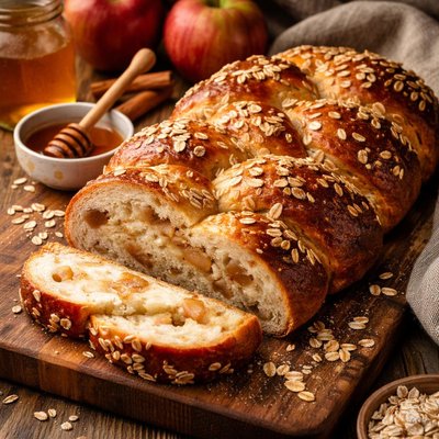 Image of Oat Honey Apple Challah