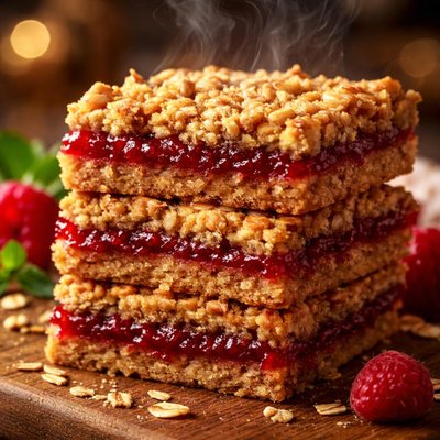 Image of Oatmeal and Jam Bars