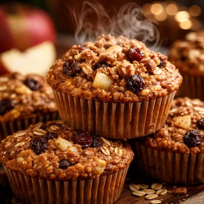 Image of Oatmeal Apple Raisin Muffins