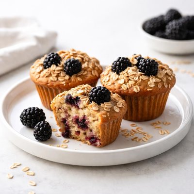 Image of Oatmeal Blackberry Muffins