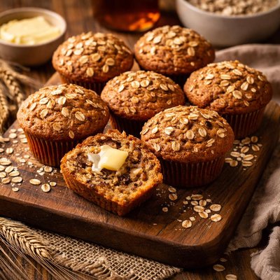 Image of Oatmeal Bran Muffins Amish Friendship Bread Starter