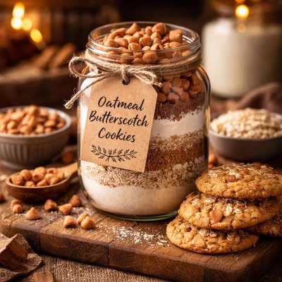 Image of Oatmeal Butterscotch Chips in a Jar Mix