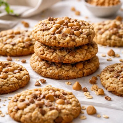 Image of Oatmeal Butterscotch Toffee Crisp Cookies