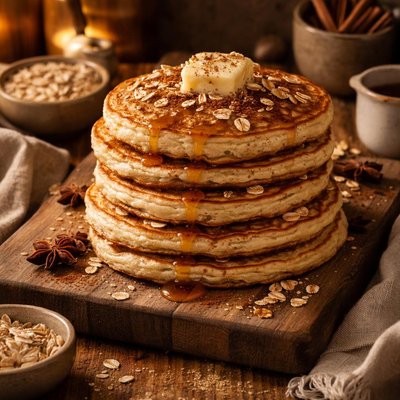 Image of Oatmeal Chai Buttermilk Pancakes