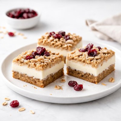 Image of Oatmeal Cheesecake Cranberry Bars