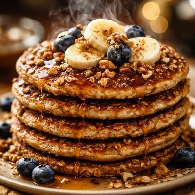 Image of Oatmeal Cookie Pancakes