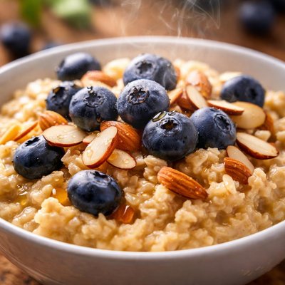 Image of Oatmeal with Blueberries and Almonds