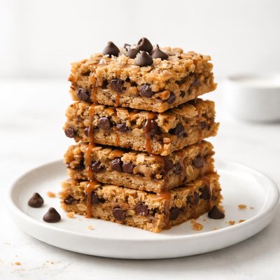 Image of Oats N Caramel Chocolate Chip Cookie Squares