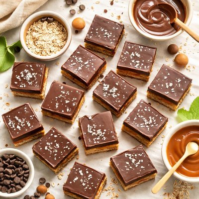 Image of Oaty Chocolate Caramel Slice