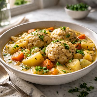 Image of Oh No No Potatoes Stew W Caraway Dumplings