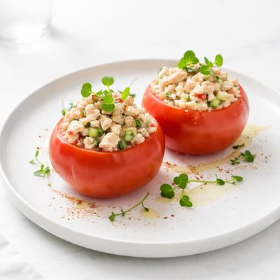 Image of Oh So Good Crab Salad Stuffed Tomatoes