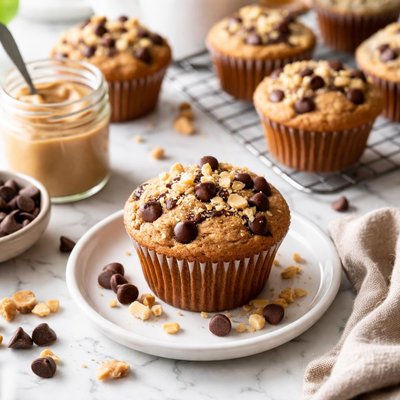 Image of Oh So Yummy Peanut Butter Chocolate Chip Muffins