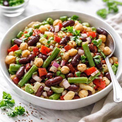 Image of Oil Free Four Bean Salad