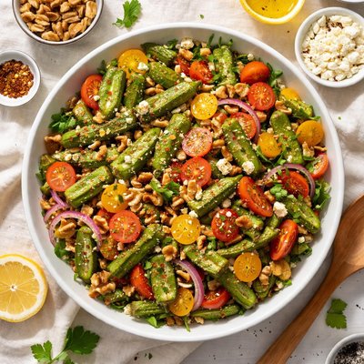 Image of Okra Walnut Salad