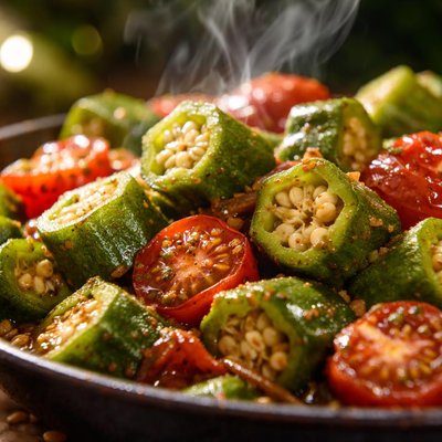 Image of Okra with Tomatoes