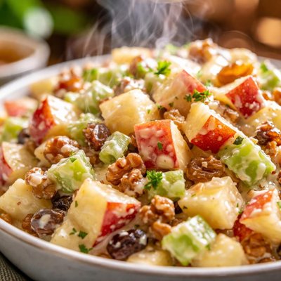 Image of Old Fashioned Apple Salad with Cooked Dressing