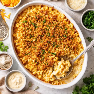 Image of Old Fashioned Baked Mac N Cheese