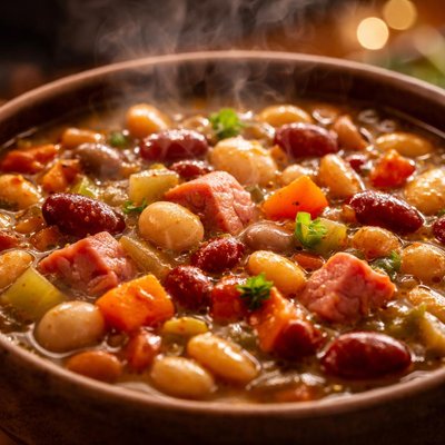 Image of Old Fashioned Bean Soup for Crockette