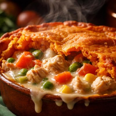 Image of Old Fashioned Chicken Pot Pie with Sweet Potato Crust