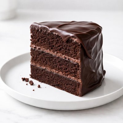 Image of Old Fashioned Chocolate Cake with Glossy Chocolate Icing