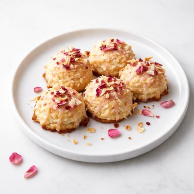 Image of Old Fashioned Coconut and Rose Water Macaroons