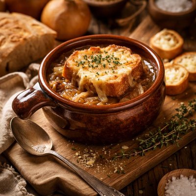 Image of Old Fashioned Crock Pot Onion Soup