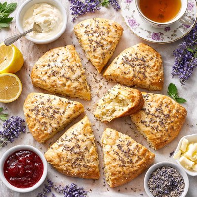 Image of Old Fashioned English Lavender Tea Scones