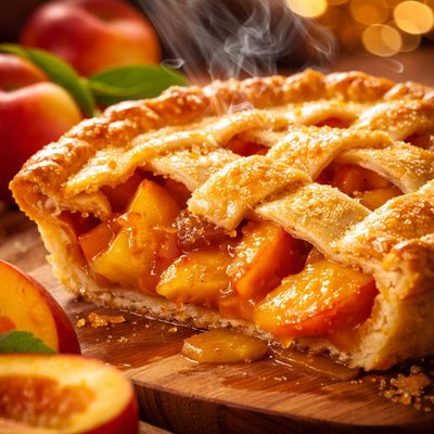 Image of Old Fashioned Fresh Peach Pie